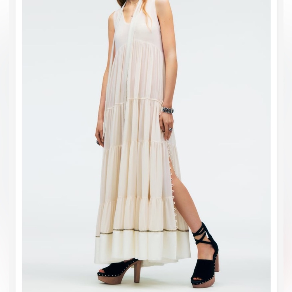 ZARA limited edition maxi dress women’s XS s/s 2023 collection 13 metal trim